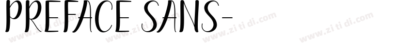 Preface Sans字体转换